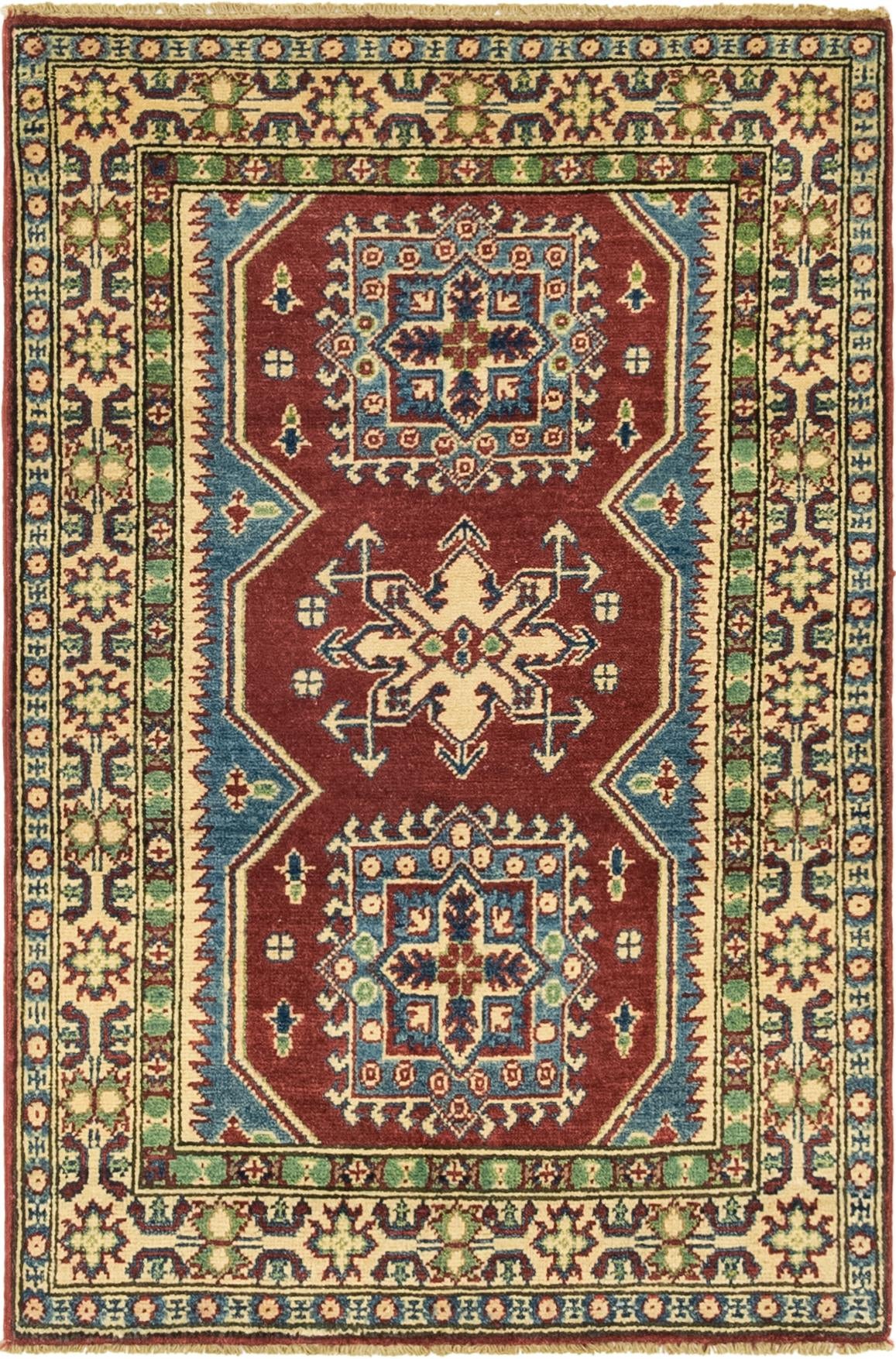 2' 9 x 4' 2 Hand Knotted Kazak Rug