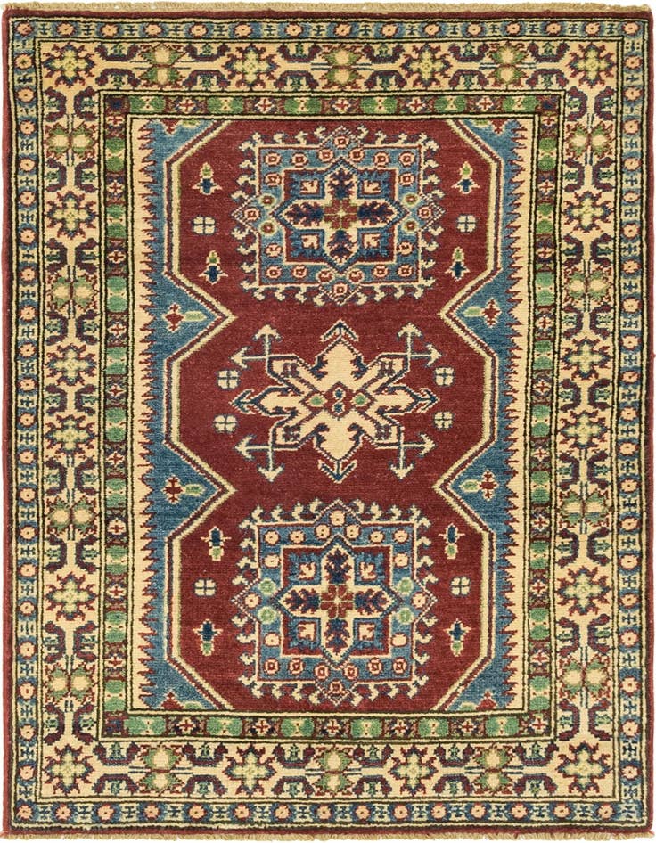 Detail image of 2' 9 x 4' 2 Hand Knotted Kazak Rug