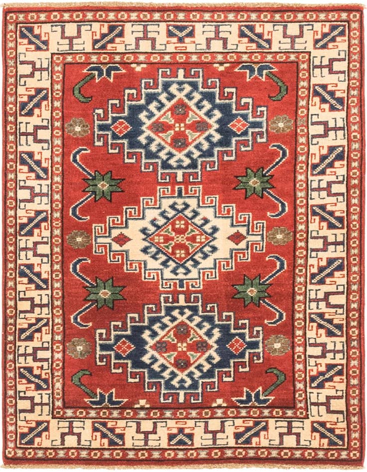 Detail image of 2' 8 x 4' 2 Hand Knotted Kazak Rug
