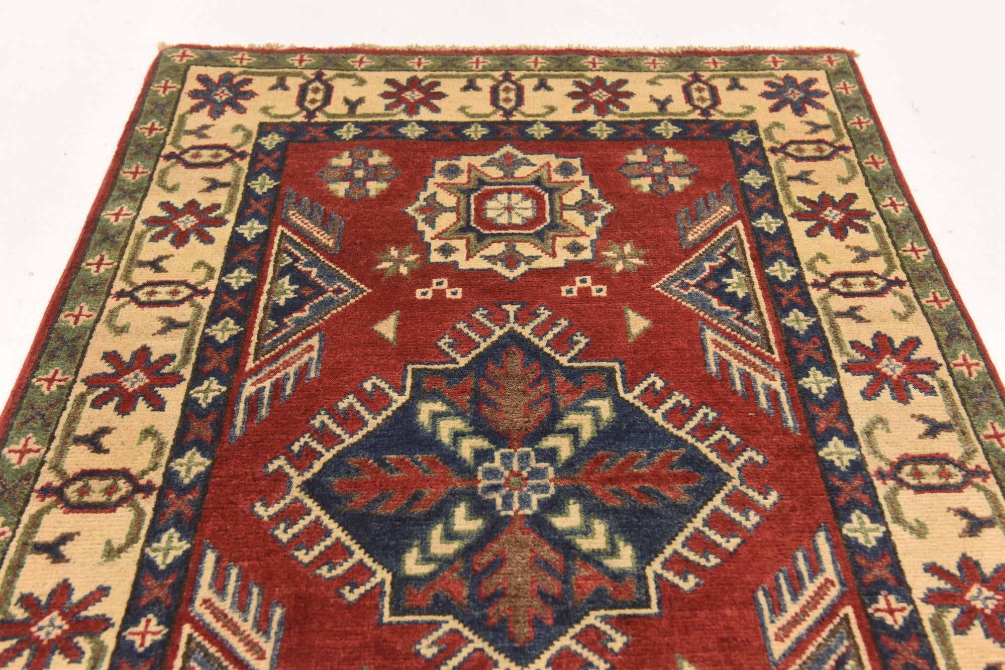 2' 8 x 4' 3 Hand Knotted Kazak Rug