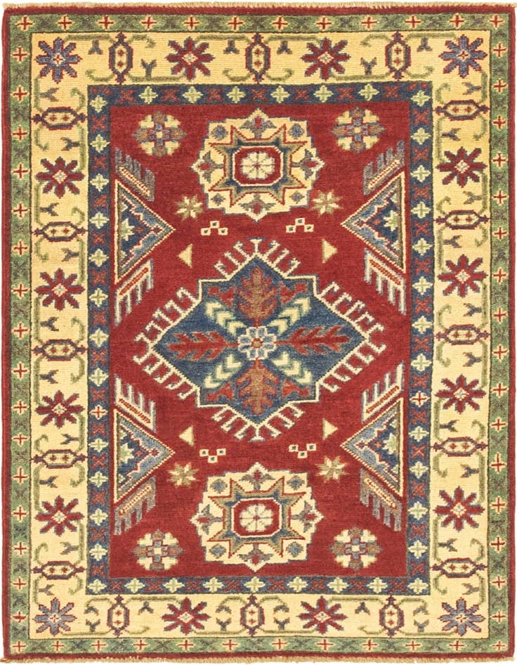 Detail image of 2' 8 x 4' 3 Hand Knotted Kazak Rug