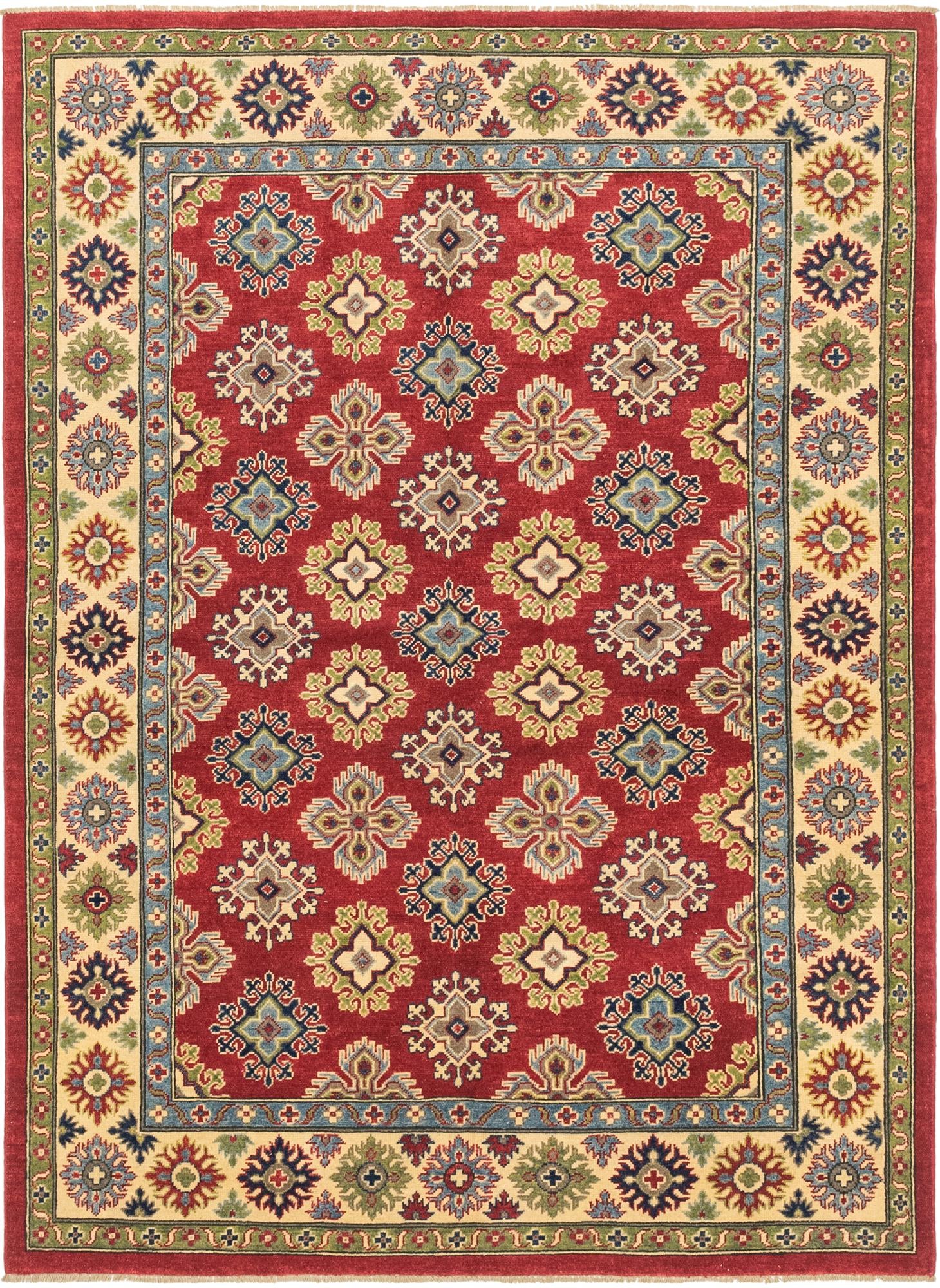 5' 8 x 7' 10 Hand Knotted Kazak Rug