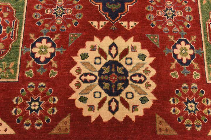 5' 7 x 8' 3 Hand Knotted Kazak Rug