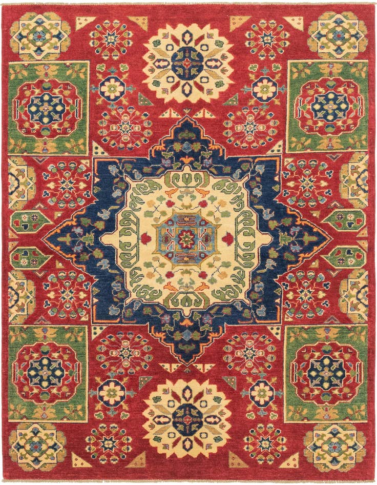 Detail image of 5' 7 x 8' 3 Hand Knotted Kazak Rug