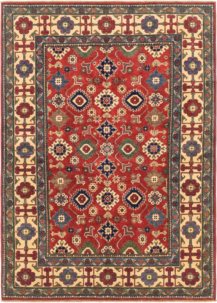 5' 7 x 7' 10 Hand Knotted Kazak Rug