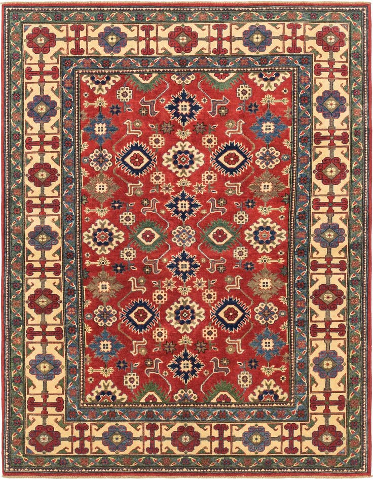 Detail image of 5' 7 x 7' 10 Hand Knotted Kazak Rug