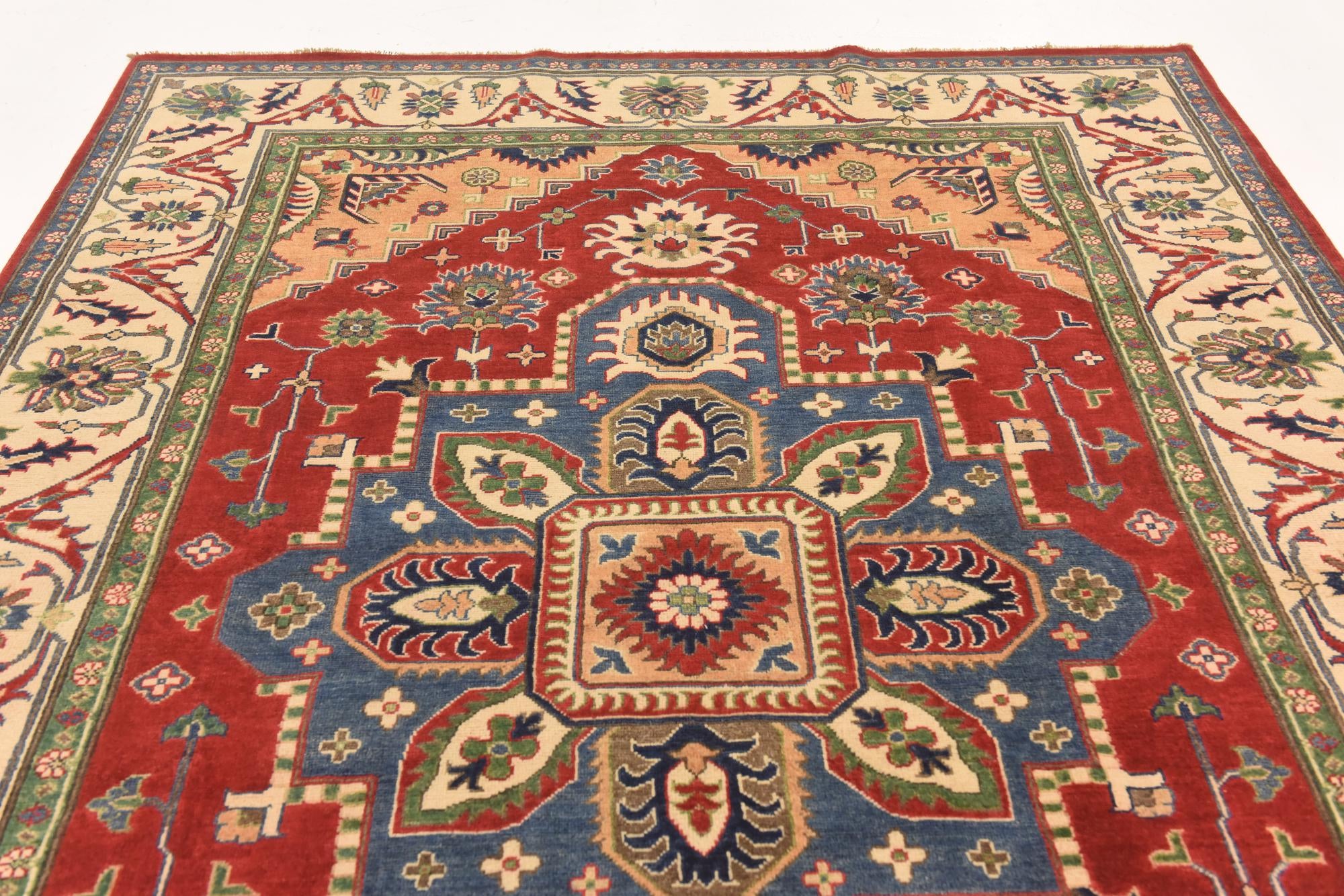 6' 6 x 10' 6 Hand Knotted Kazak Rug