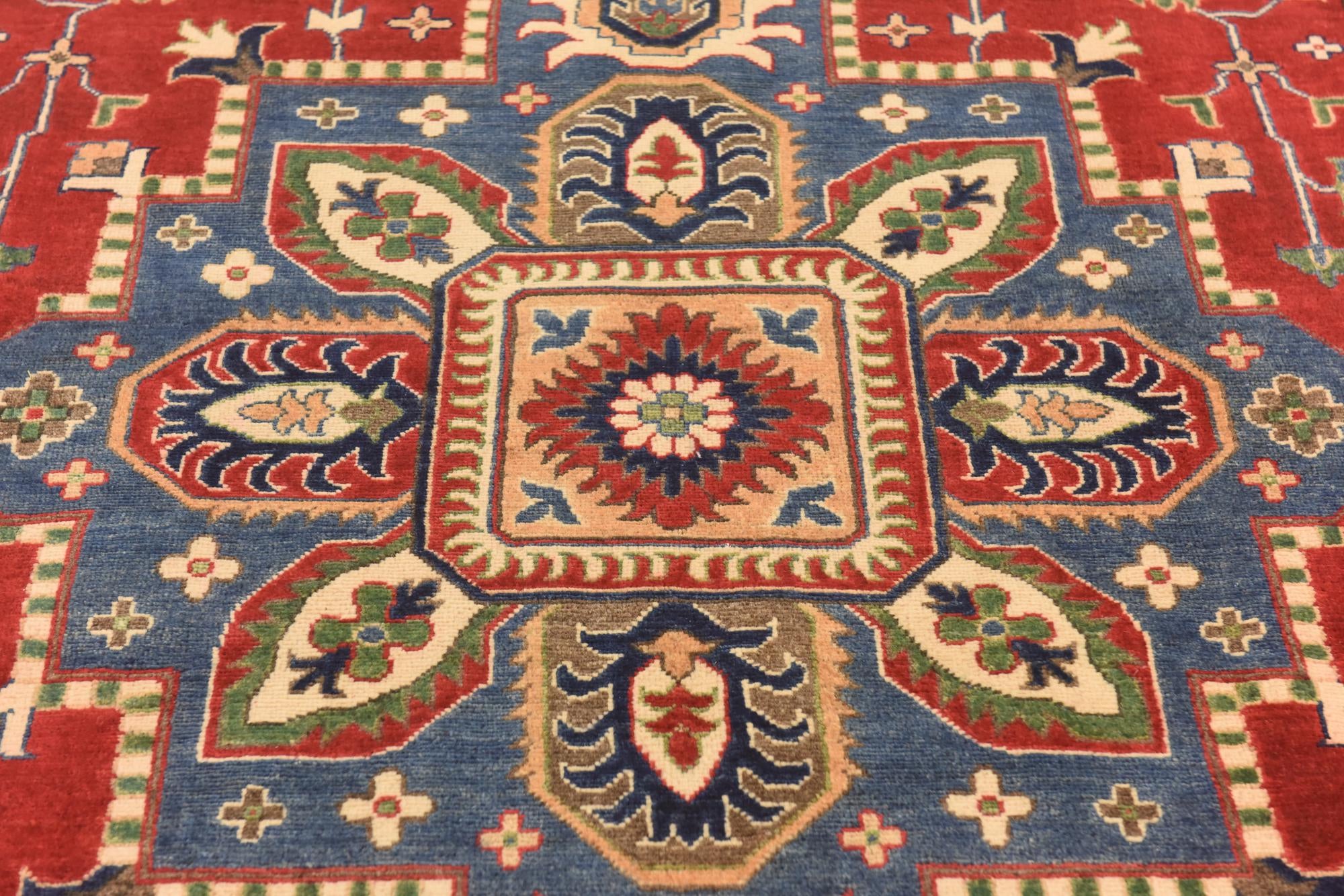 6' 6 x 10' 6 Hand Knotted Kazak Rug