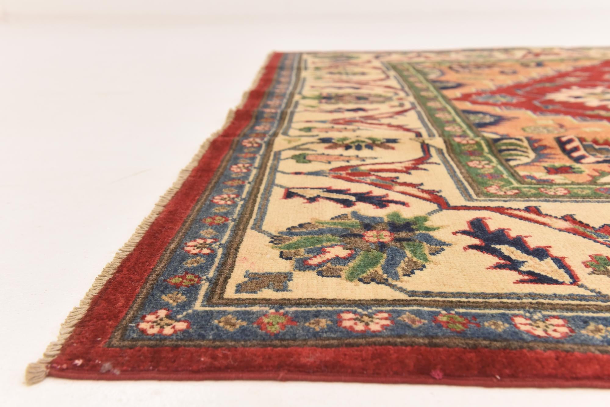 6' 6 x 10' 6 Hand Knotted Kazak Rug