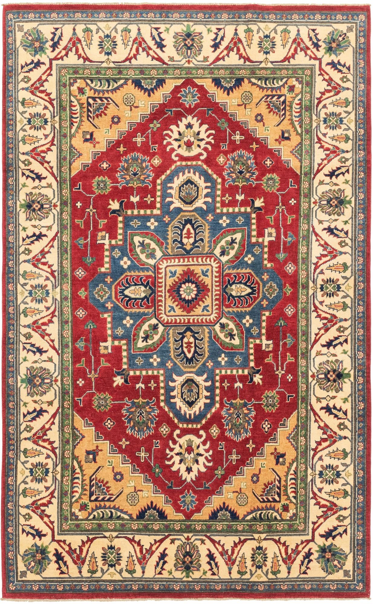 6' 6 x 10' 6 Hand Knotted Kazak Rug