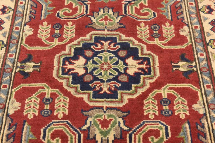 Detail image of 2' 9 x 4' 2 Hand Knotted Kazak Rug