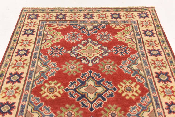 Detail image of 2' 8 x 4' 2 Hand Knotted Kazak Rug