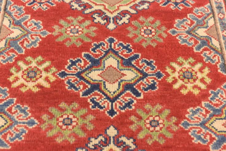 Detail image of 2' 8 x 4' 2 Hand Knotted Kazak Rug