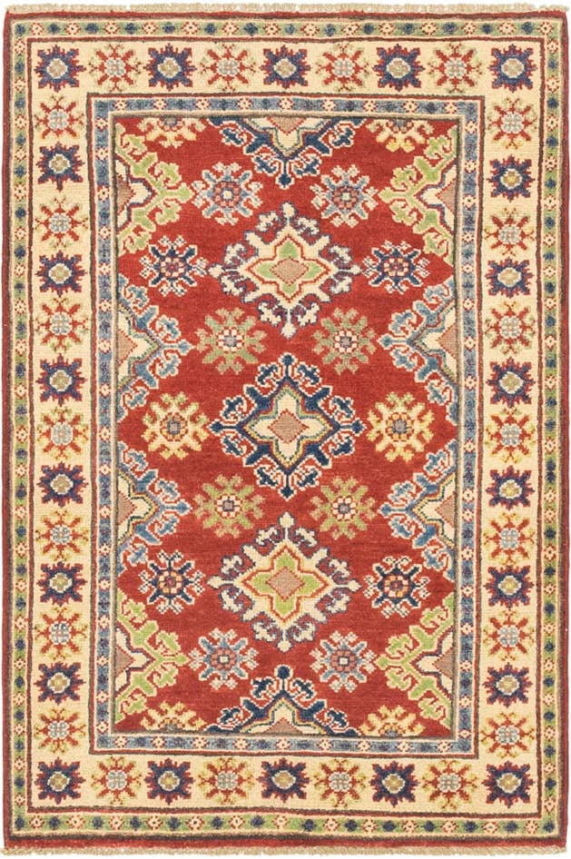 Detail image of 2' 8 x 4' 2 Hand Knotted Kazak Rug