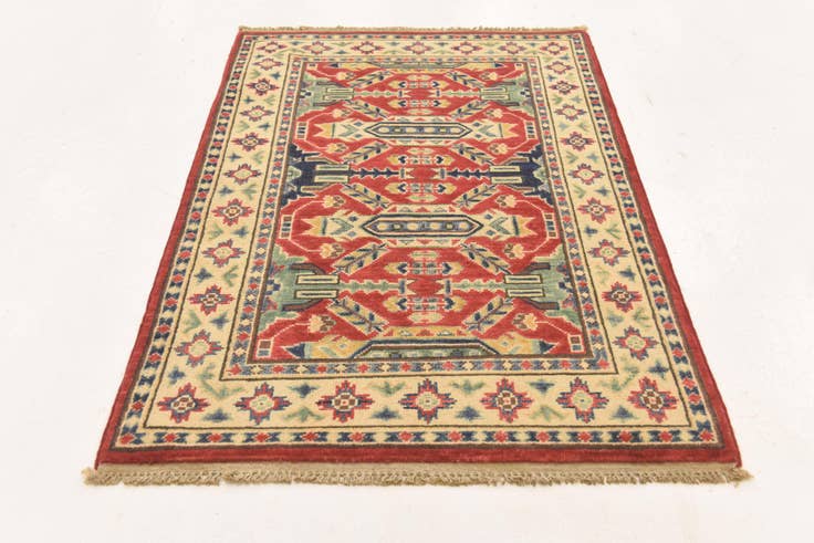 Detail image of 2' 7 x 4' 1 Hand Knotted Kazak Oriental Rug