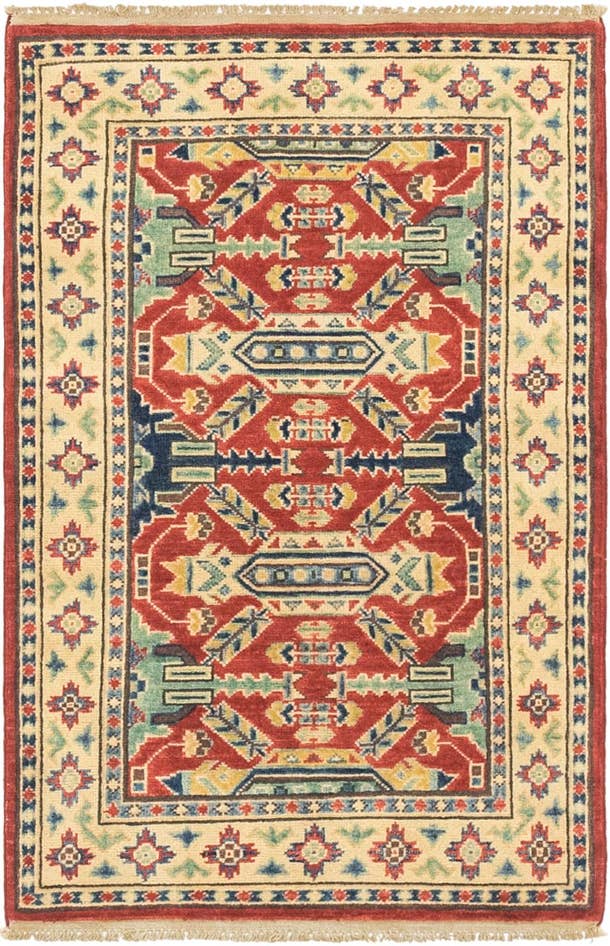 Detail image of 2' 7 x 4' 1 Hand Knotted Kazak Oriental Rug