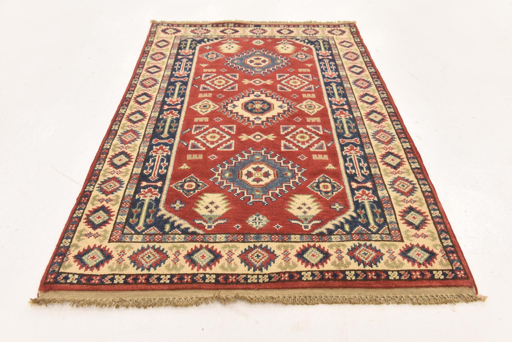2' 8 x 4' Hand Knotted Kazak Rug
