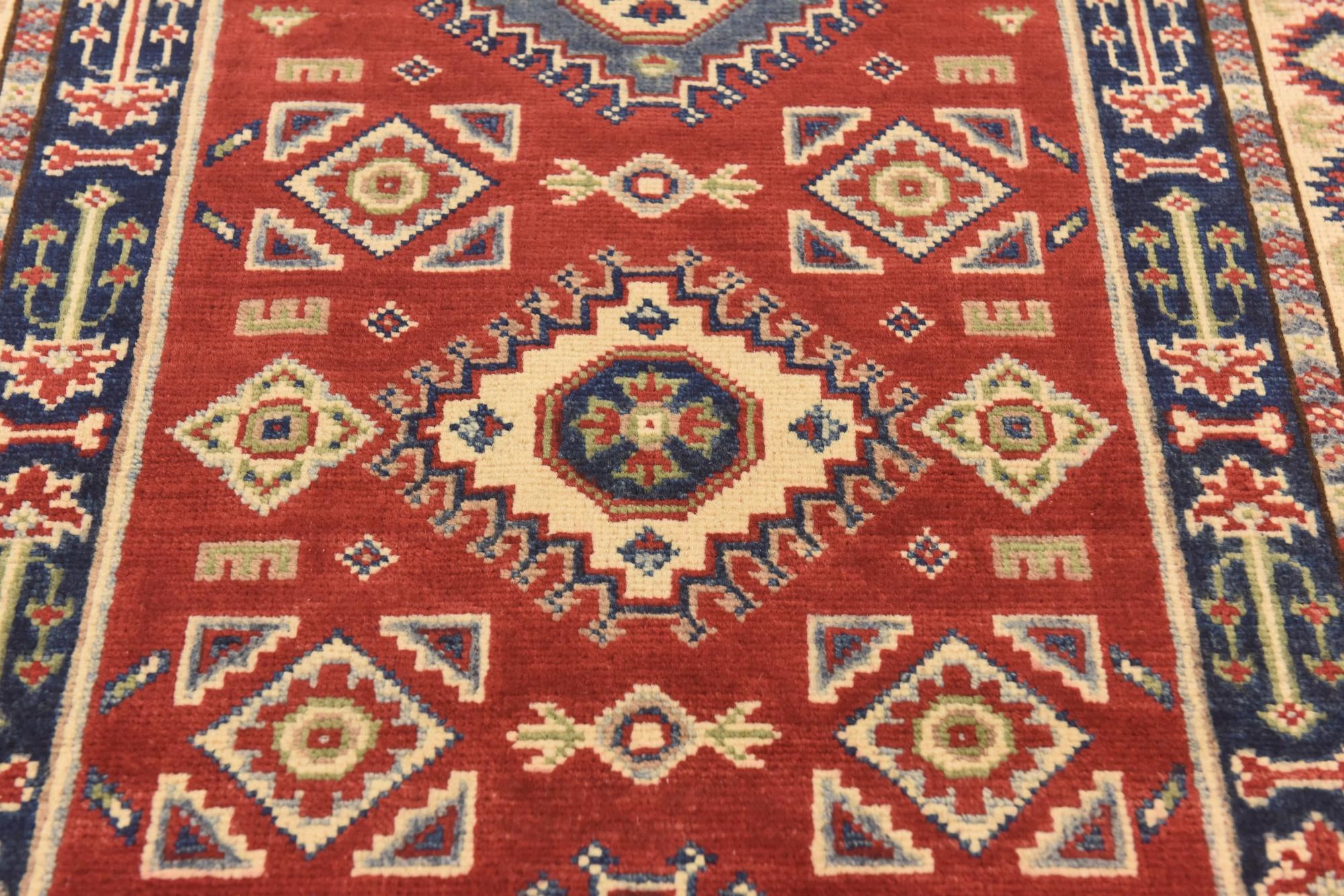 2' 8 x 4' Hand Knotted Kazak Rug