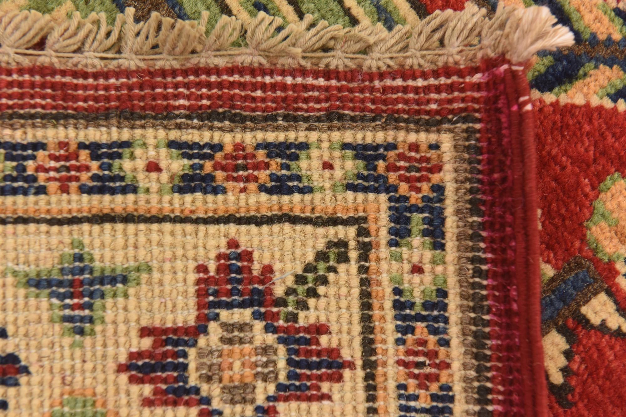2' 7 x 3' 11 Hand Knotted Kazak Rug