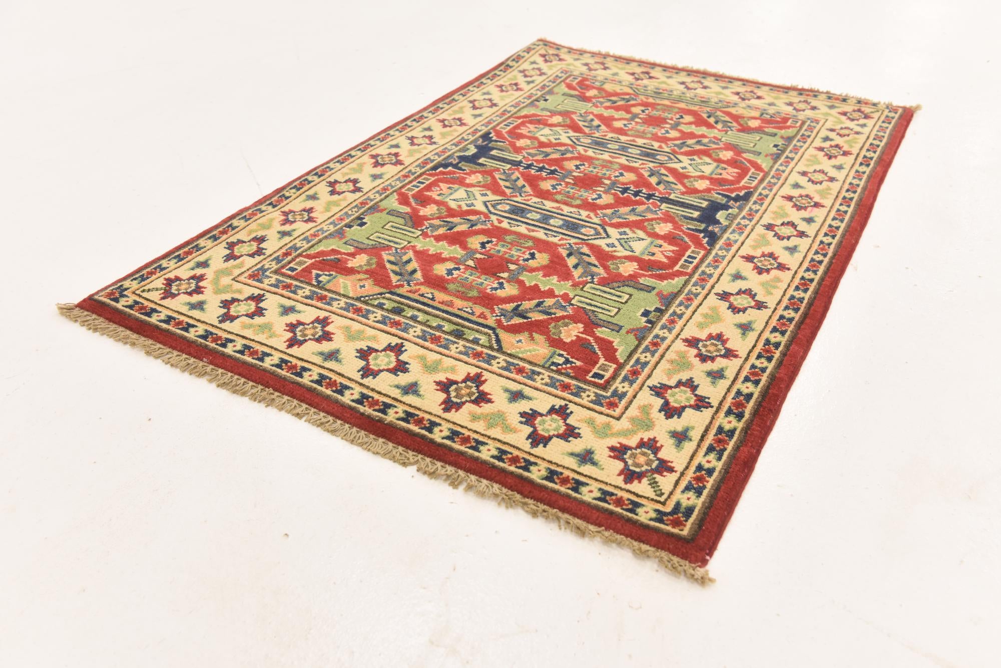 2' 7 x 3' 11 Hand Knotted Kazak Rug