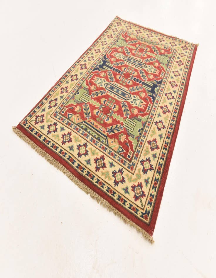 Detail image of 2' 7 x 3' 11  Hand Knotted Kazak Rug