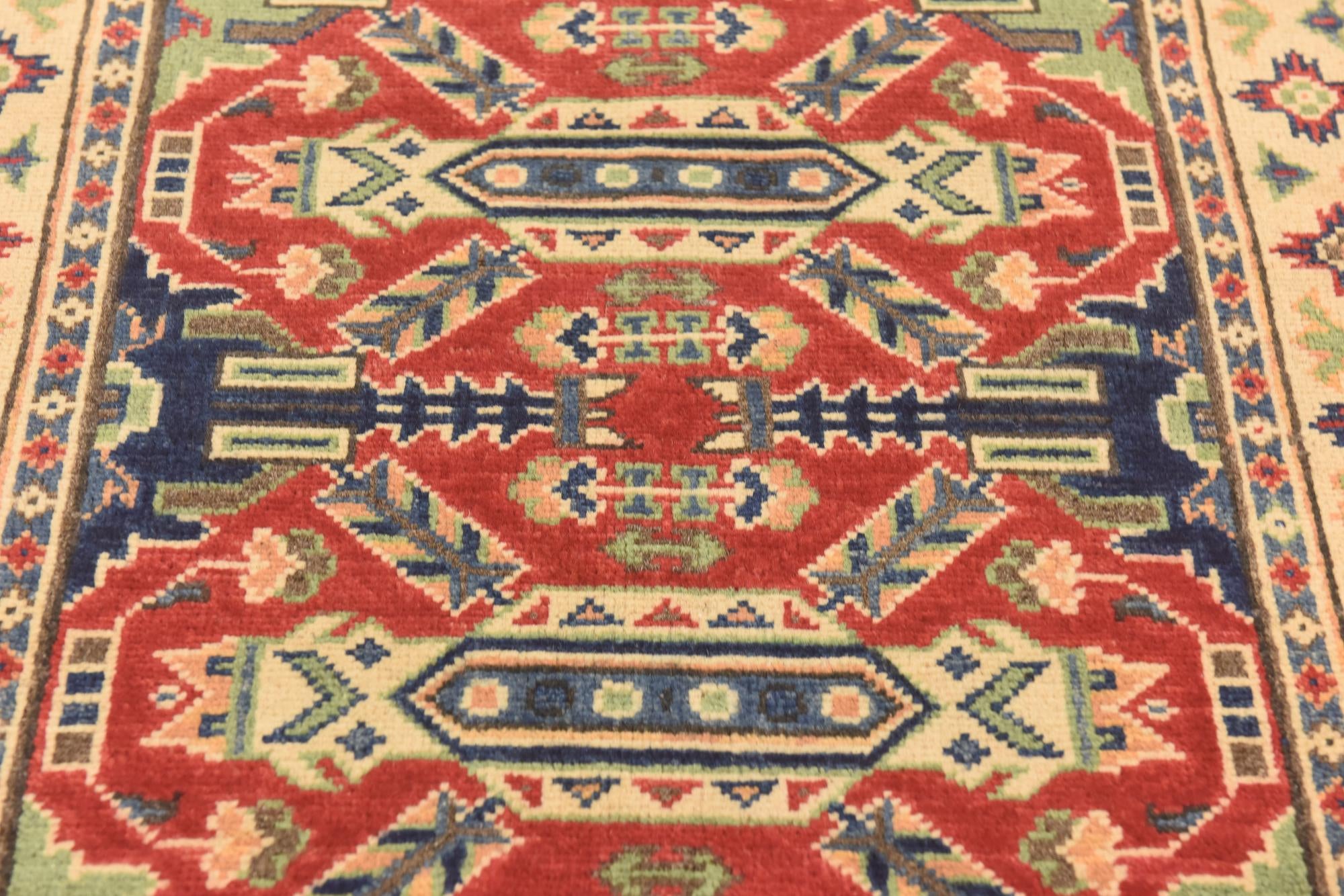 2' 7 x 3' 11 Hand Knotted Kazak Rug