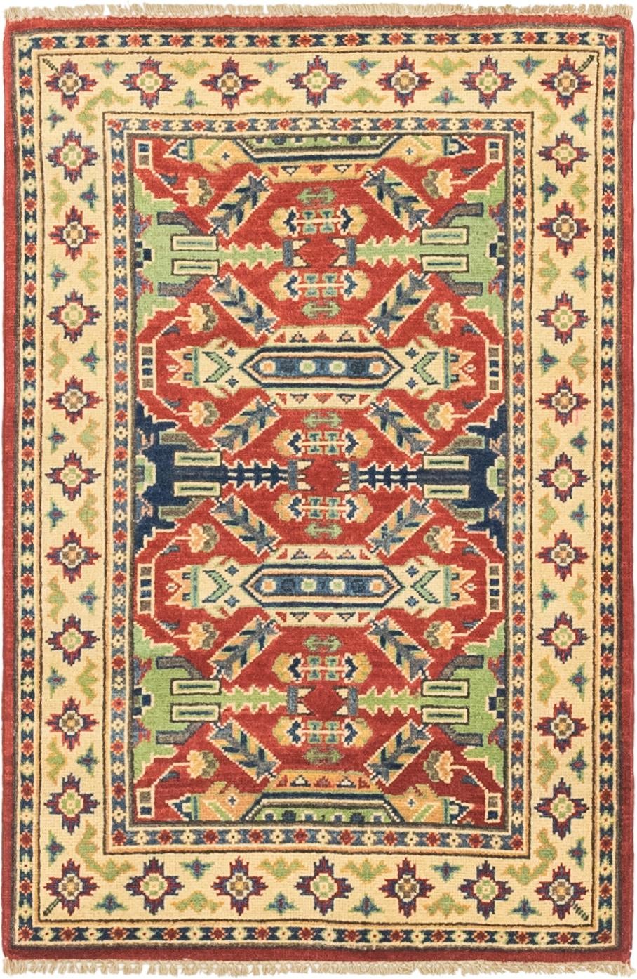 2' 7 x 3' 11 Hand Knotted Kazak Rug
