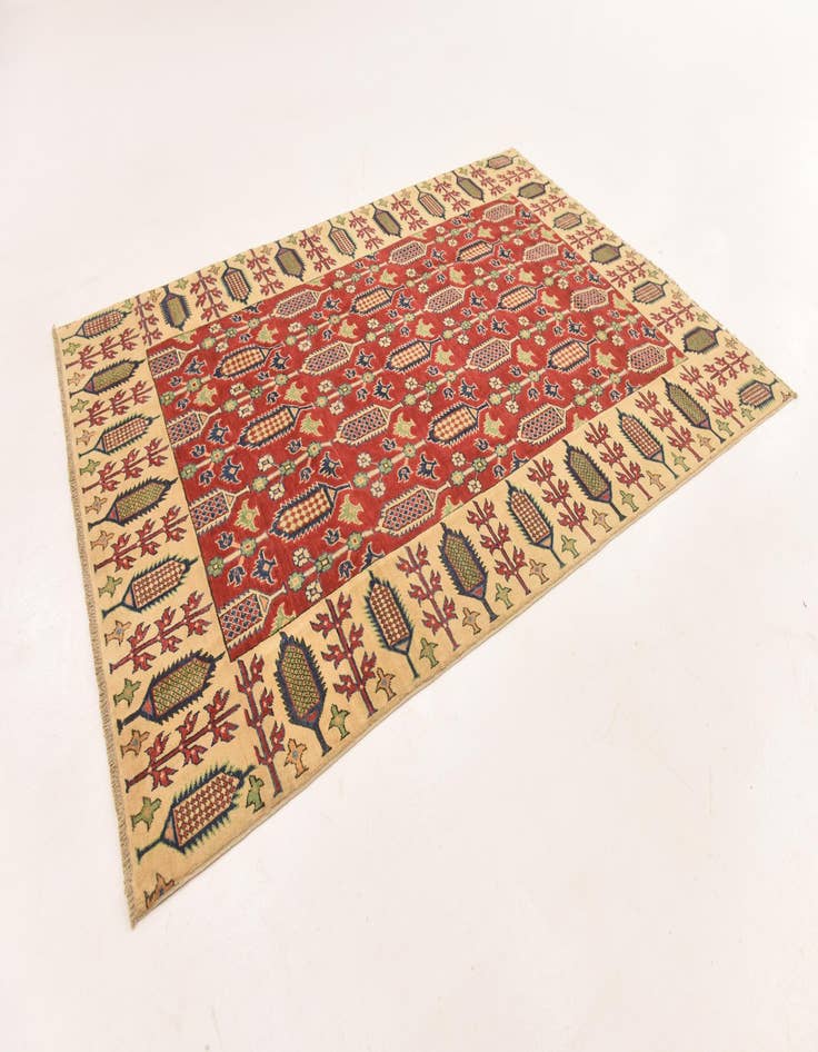 Detail image of 5' 5 x 8' 2  Hand Knotted Kazak Rug