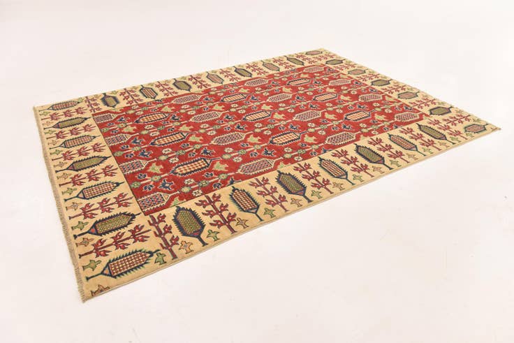 Detail image of 5' 5 x 8' 2 Hand Knotted Kazak Rug