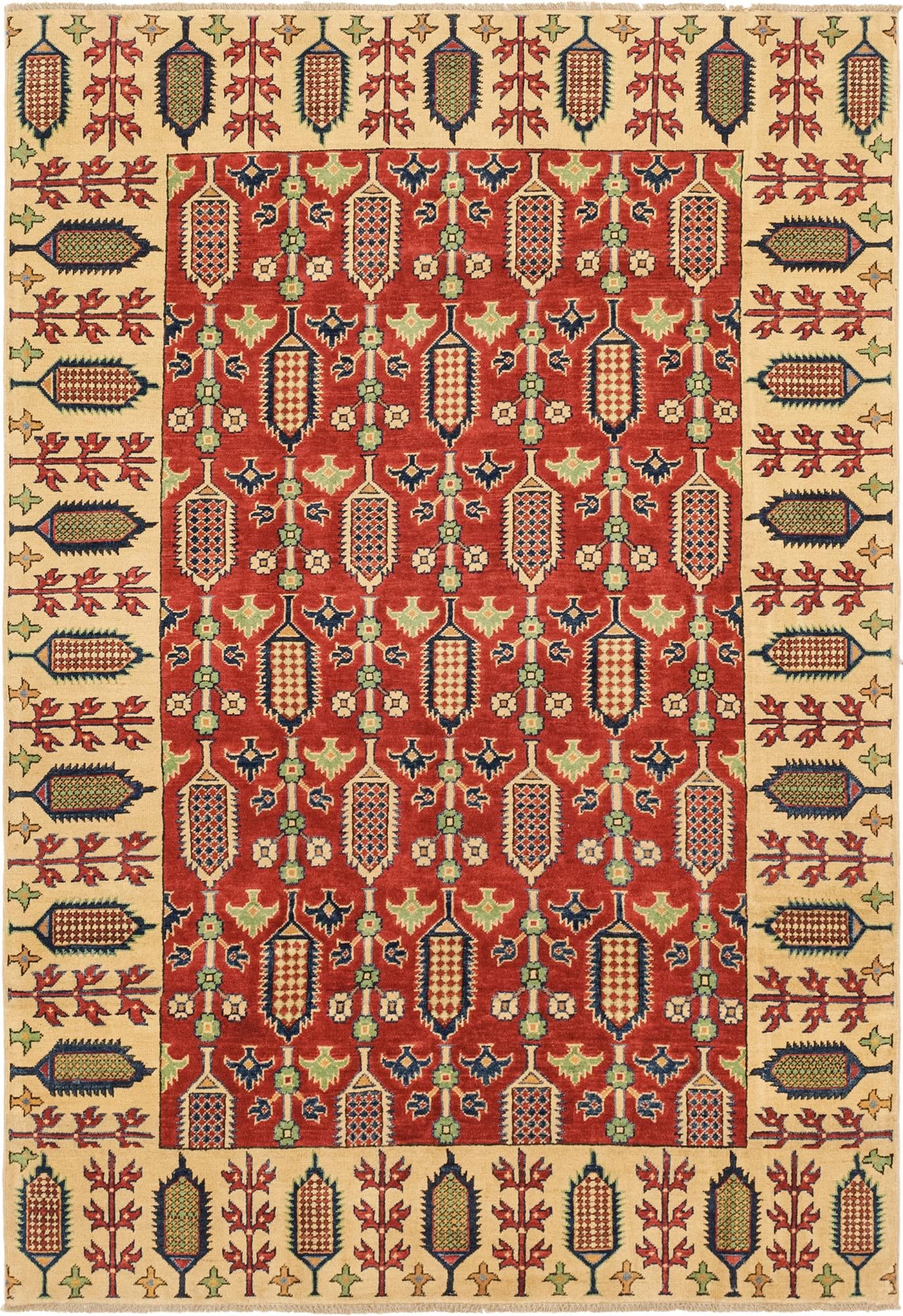 5' 5 x 8' 2 Hand Knotted Kazak Rug