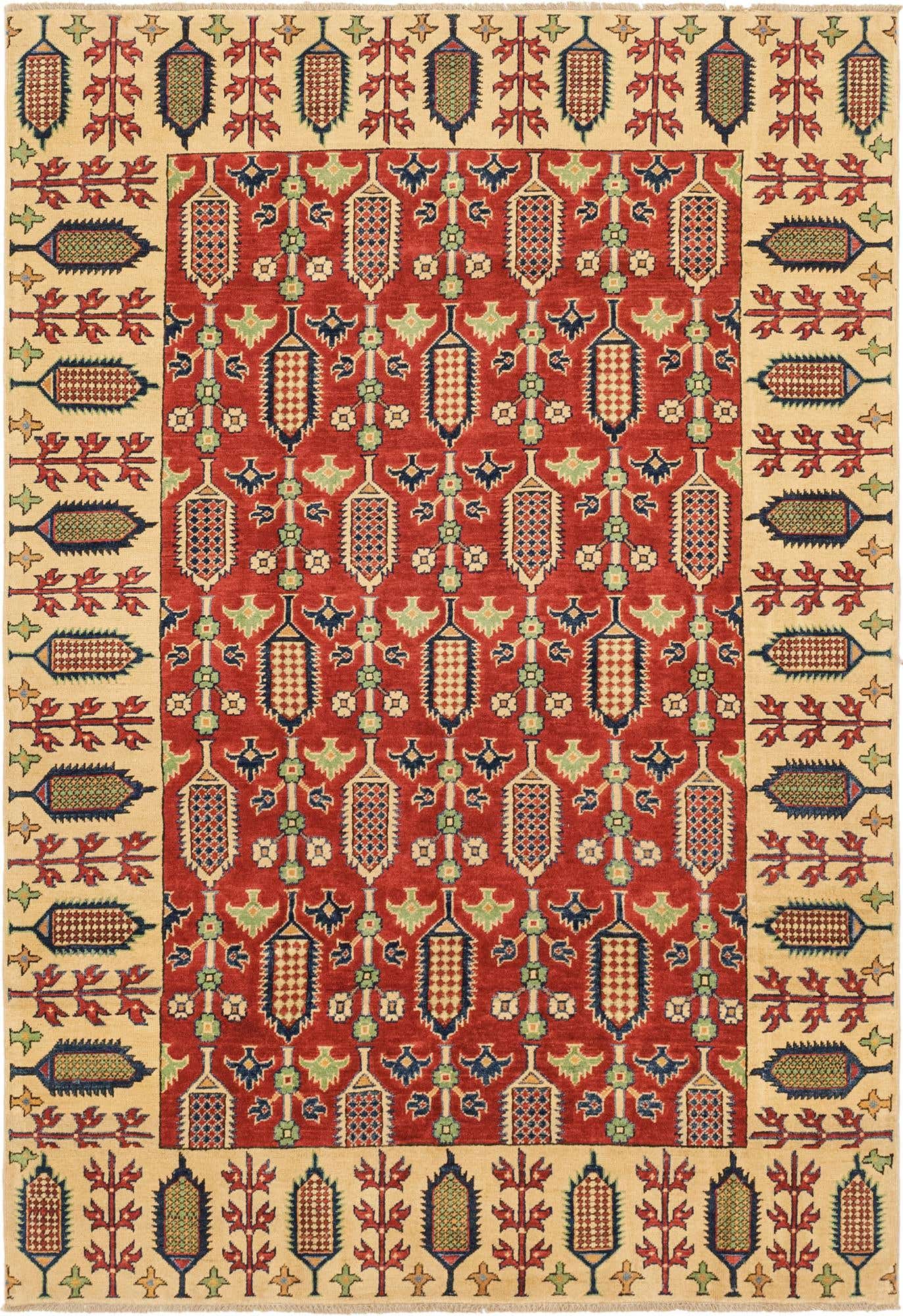 5' 5 x 8' 2 Hand Knotted Kazak Rug