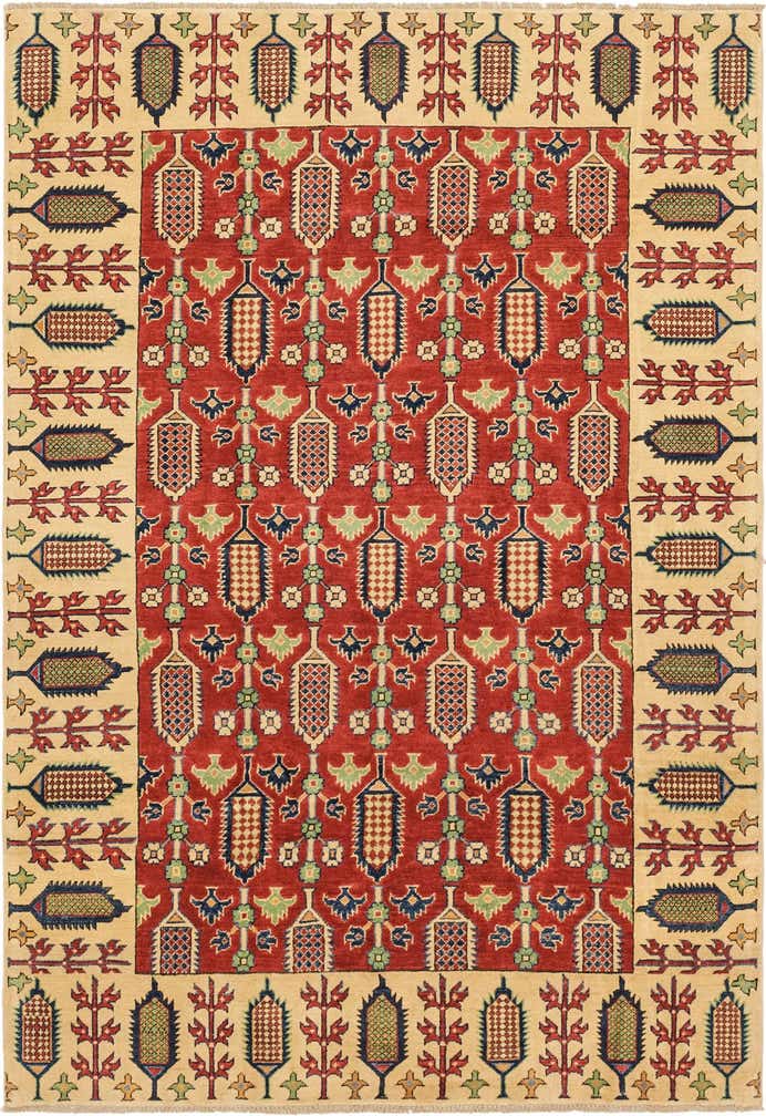 5' 5 x 8' 2 Hand Knotted Kazak Rug