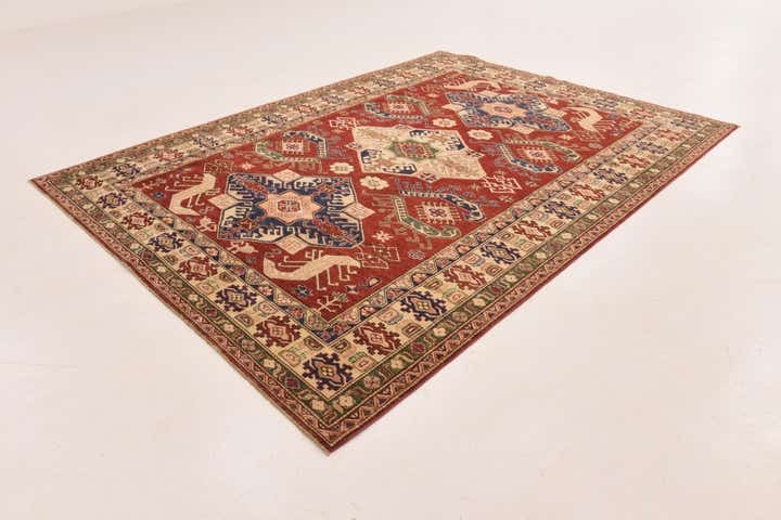 7' x 9' 5 Hand Knotted Kazak Oriental Rug