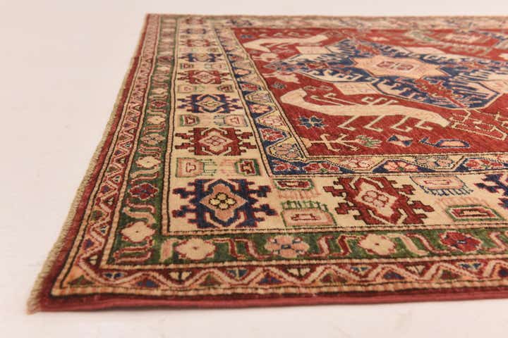 7' x 9' 5 Hand Knotted Kazak Oriental Rug