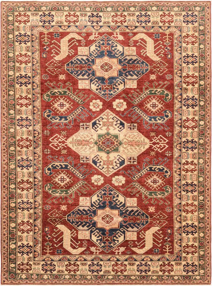 7' x 9' 5 Hand Knotted Kazak Oriental Rug