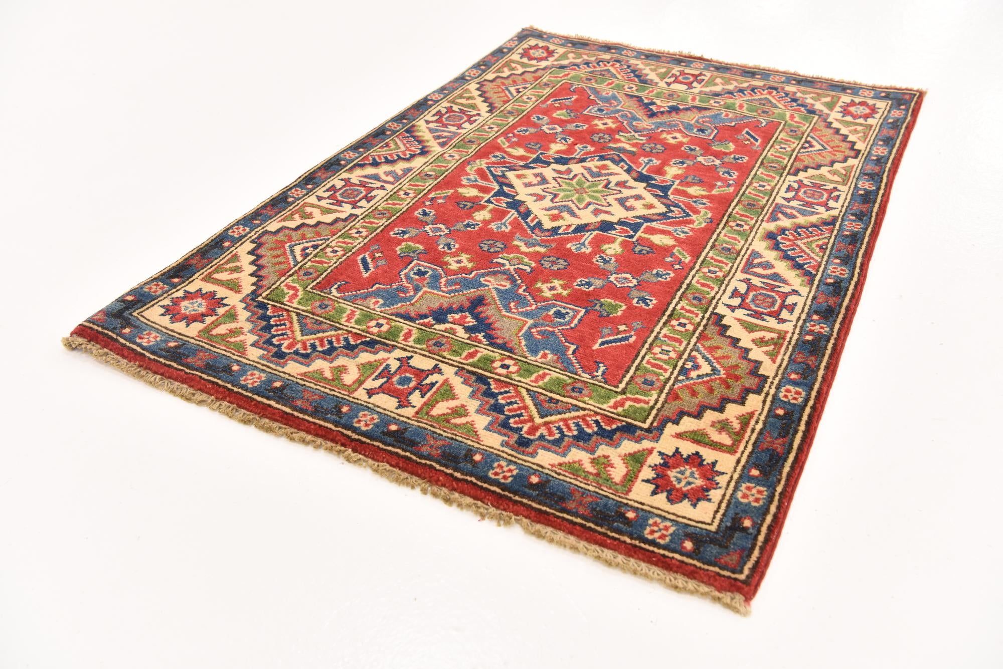 2' 9 x 4' Hand Knotted Kazak Rug