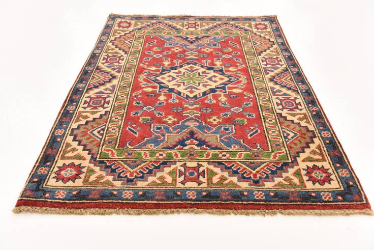 Detail image of 2' 9 x 4' Hand Knotted Kazak Rug