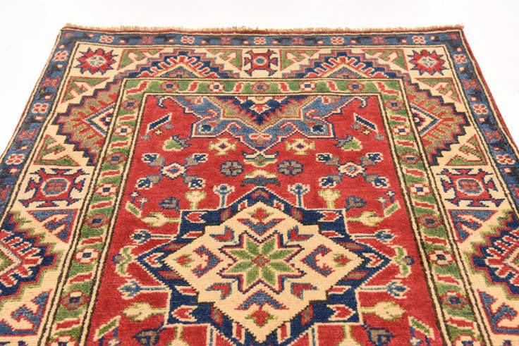 Detail image of 2' 9 x 4' Hand Knotted Kazak Rug