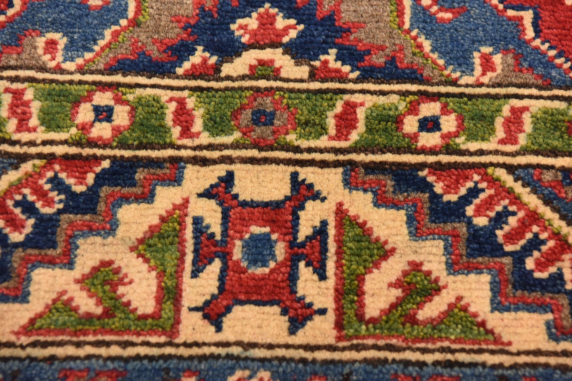 2' 9 x 4' Hand Knotted Kazak Rug