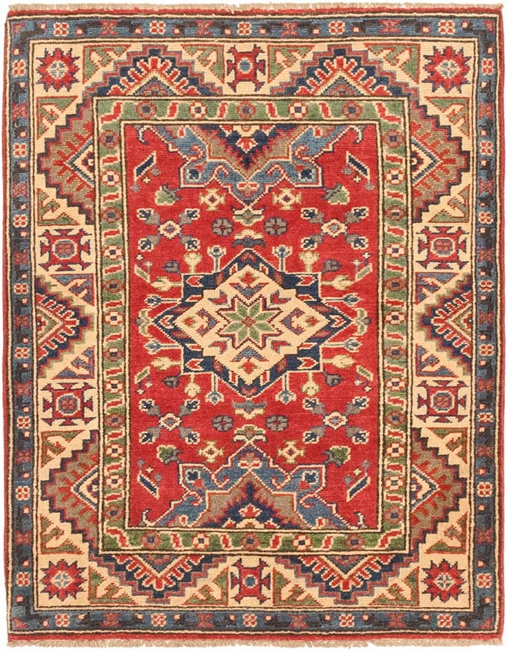 Detail image of 2' 9 x 4' Hand Knotted Kazak Rug