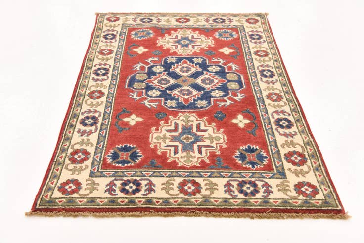 Detail image of 2' 7 x 4' 1 Hand Knotted Kazak Rug