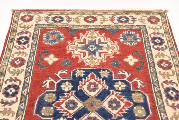 Detail image of 2' 7 x 4' 1 Hand Knotted Kazak Rug