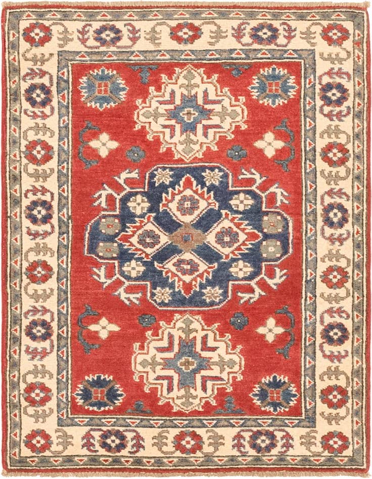 Detail image of 2' 7 x 4' 1 Hand Knotted Kazak Rug