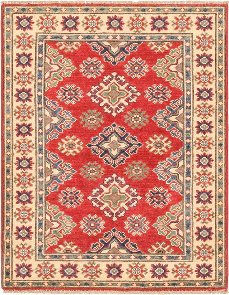 Detail image of 2' 8 x 4' 3 Hand Knotted Kazak Rug