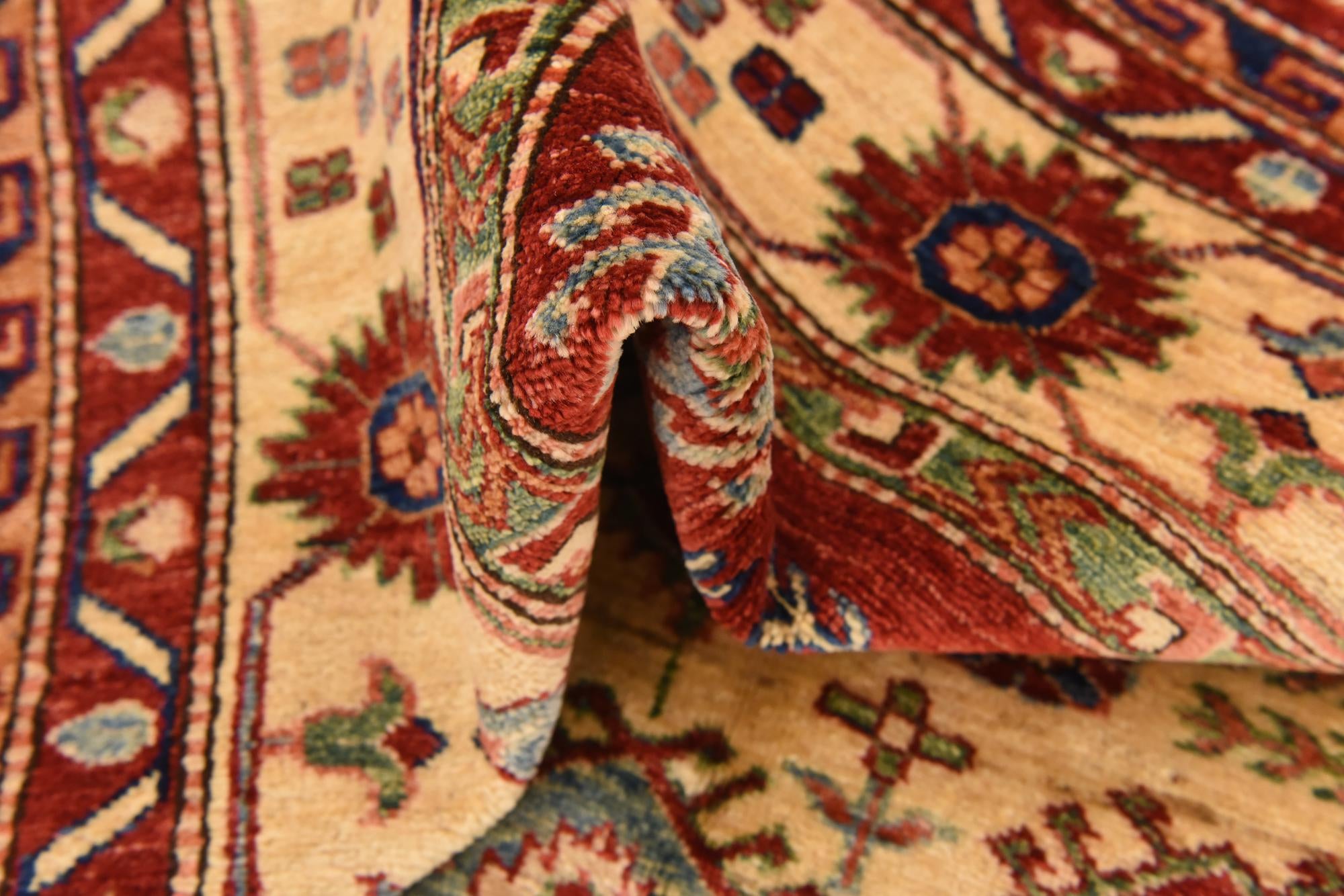 170cm x 235cm anudado a mano Kazak Alfombra Oriental