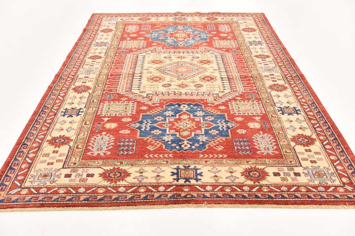 170cm x 235cm Hand Knotted Kazak Oriental Rug