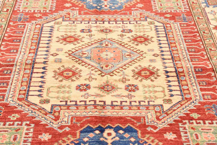 170cm x 235cm Hand Knotted Kazak Oriental Rug