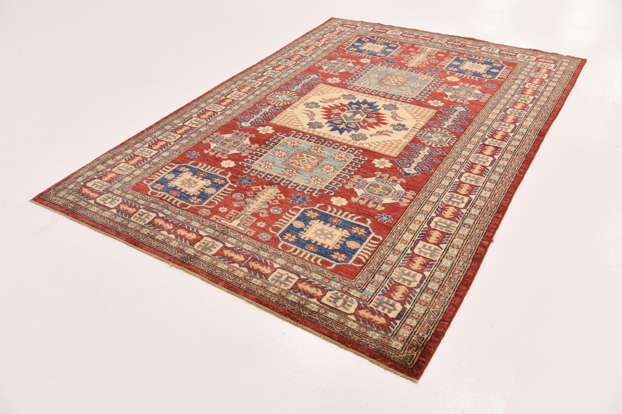 5' 7 x 8' 2 Hand Knotted Kazak Oriental Rug