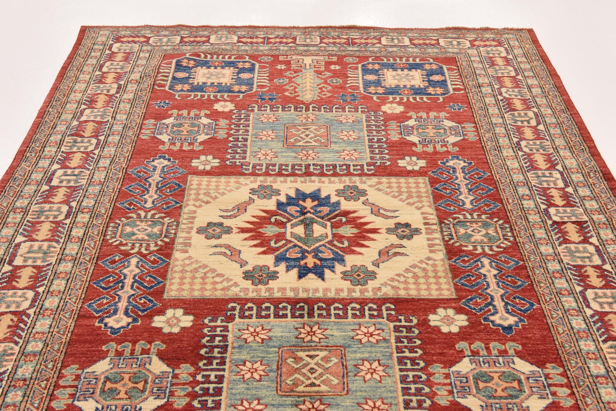 5' 7 x 8' 2 Hand Knotted Kazak Oriental Rug