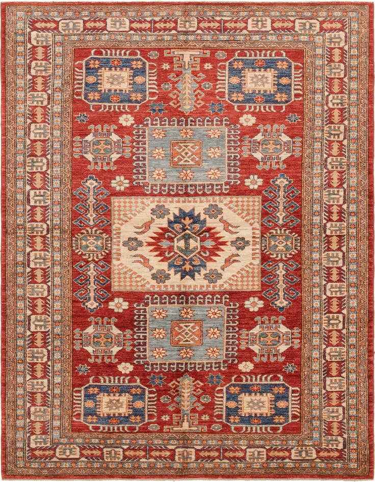 Detail image of 5' 7 x 8' 2 Hand Knotted Kazak Oriental Rug